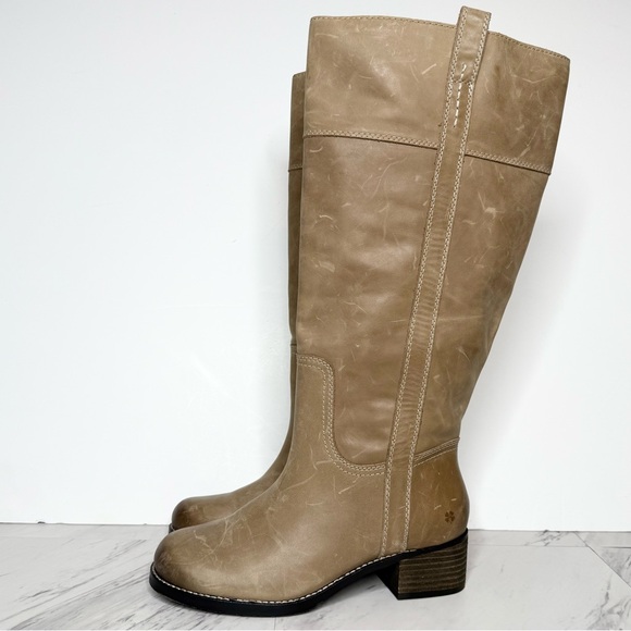New! Lucky Brand Hybiscus Extra Wide Calf Leather Tall Boot 1/2 M